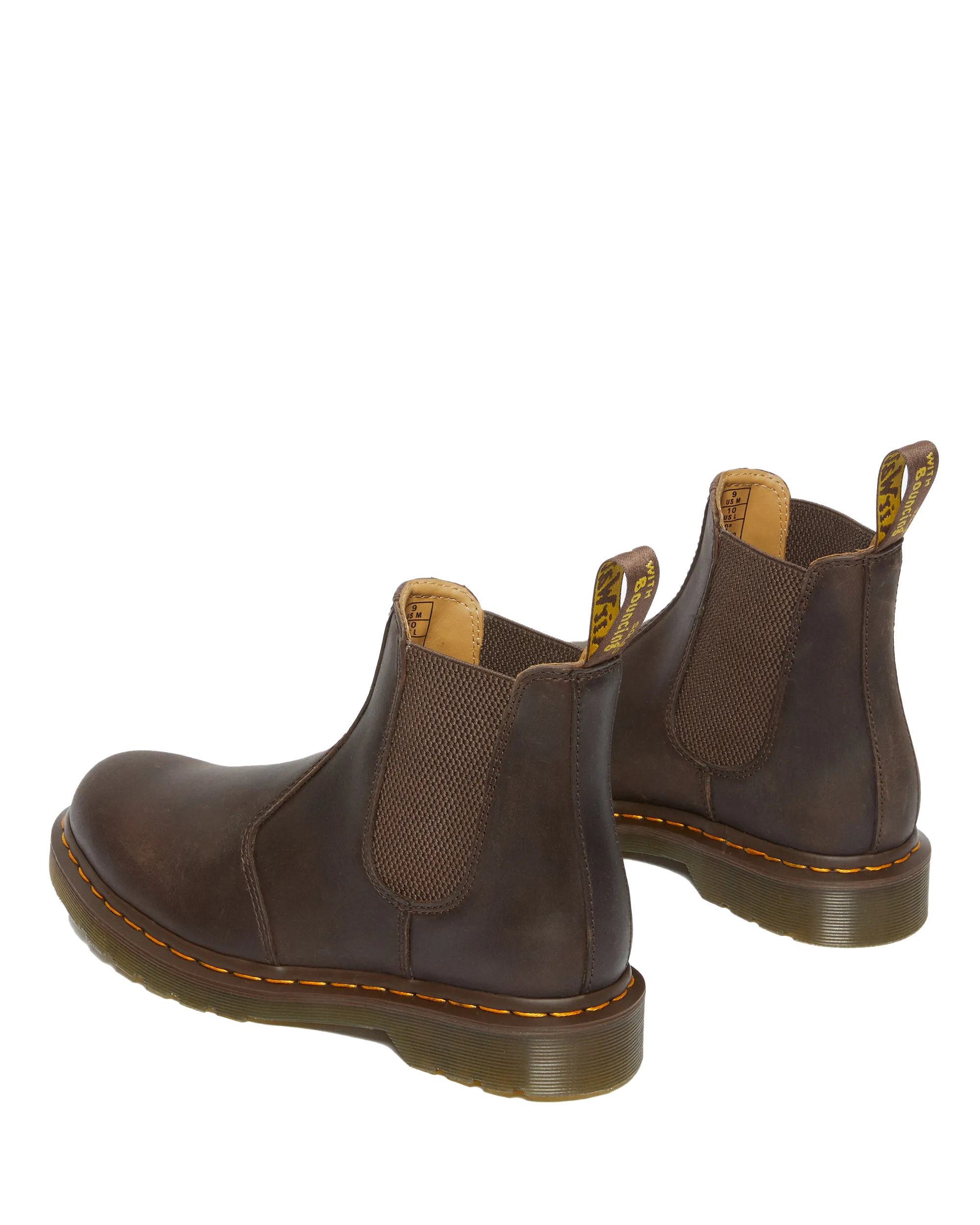 2976 Yellow Stitch Crazy Horse Chelsea Boot in Dunkelbraun