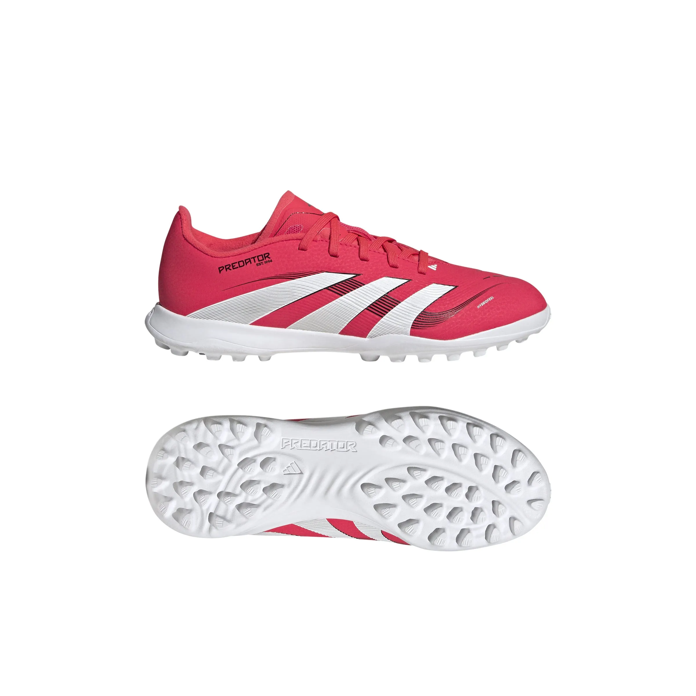 adidas Junior Predator League TF Turf - Leuchtendes Rot/Fußbekleidung Weiß/Kern Schwarz