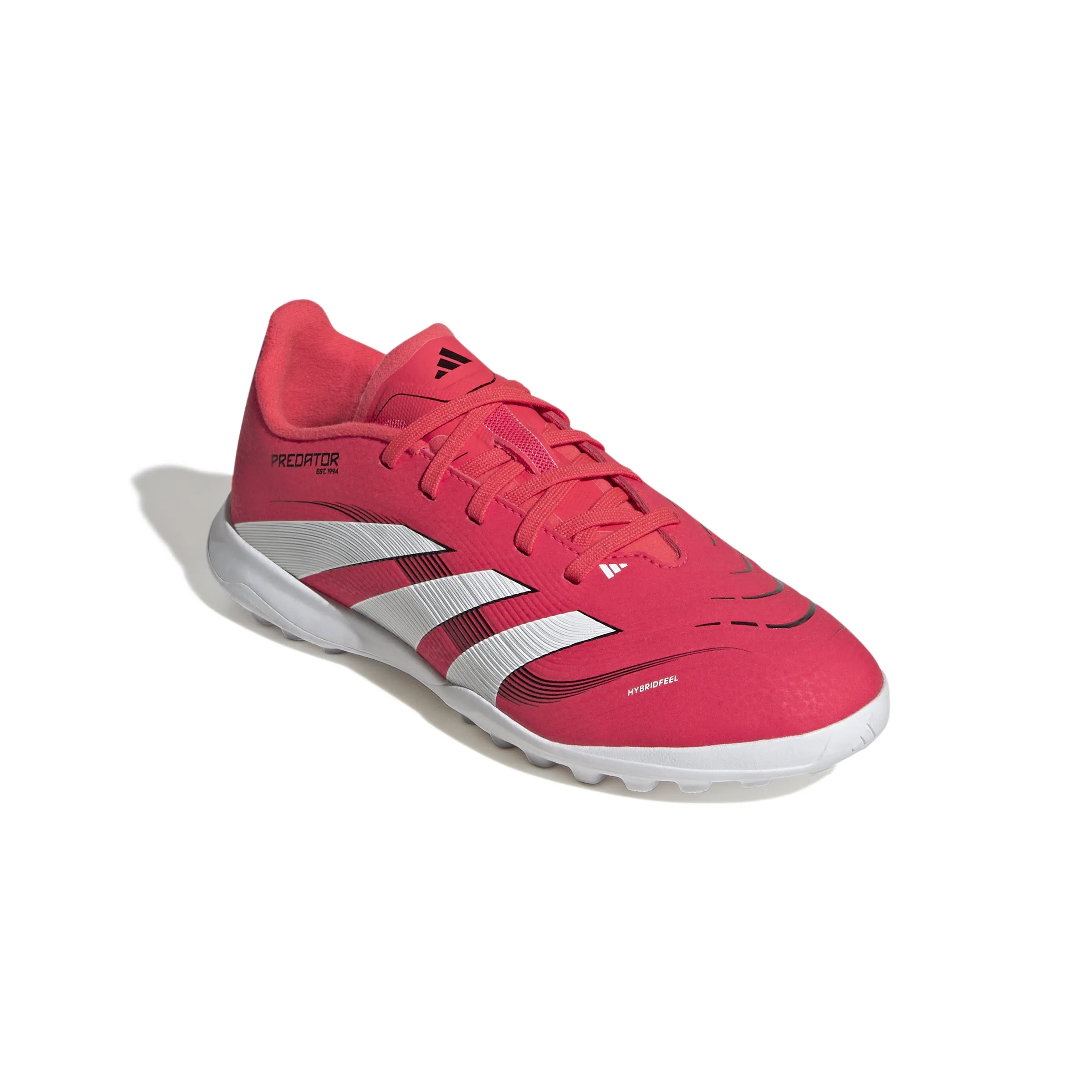 adidas Junior Predator League TF Turf - Leuchtendes Rot/Fußbekleidung Weiß/Kern Schwarz