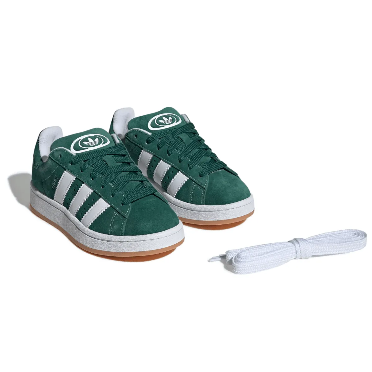 Adidas Kinder (Schulkind) Campus 00s Dunkelgrün/Wolkenweiß/Off White