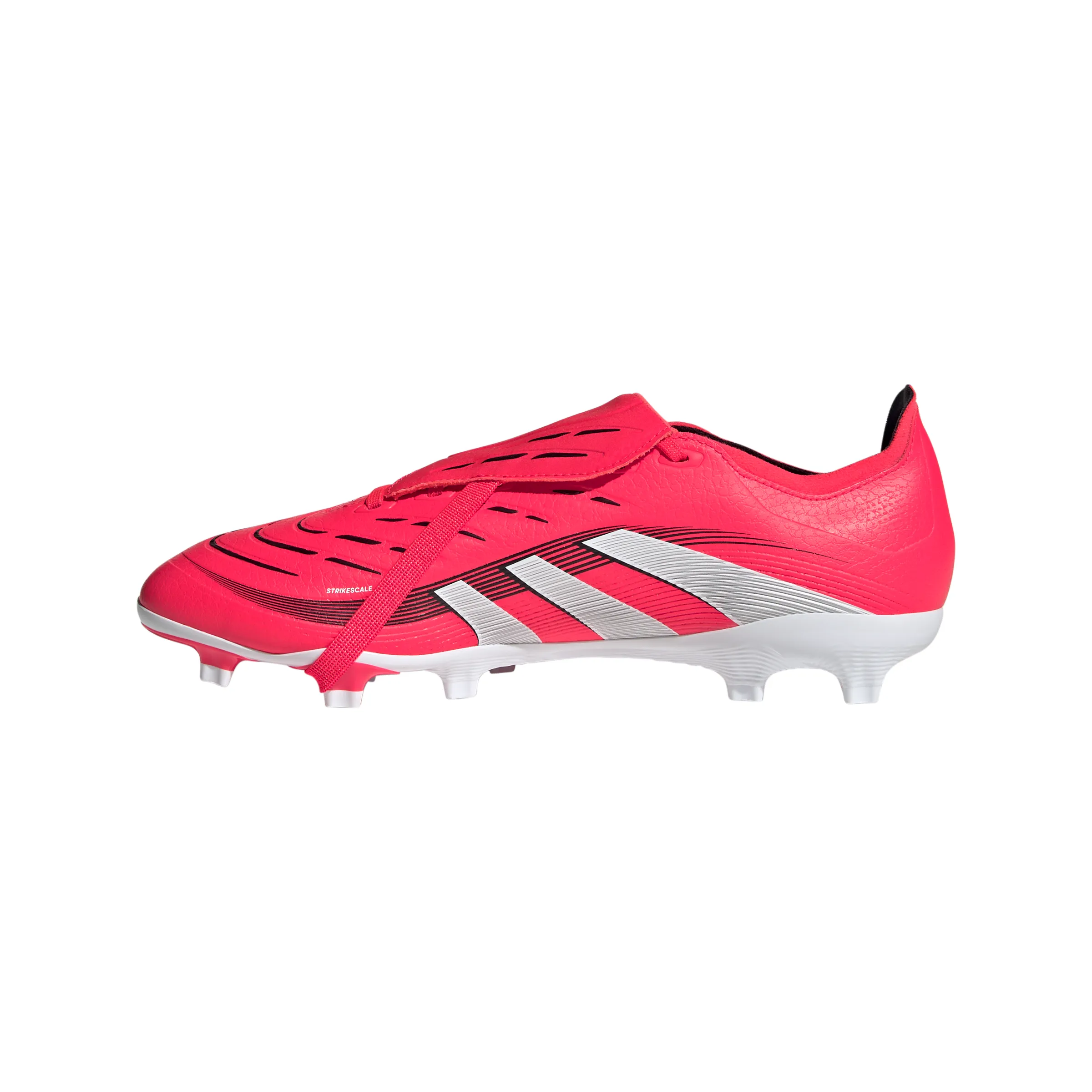 adidas Predator League gefaltete Zunge FG/MG Fußballschuh - leuchtendes Rot/Fußbekleidung weiß/Kernschwarz