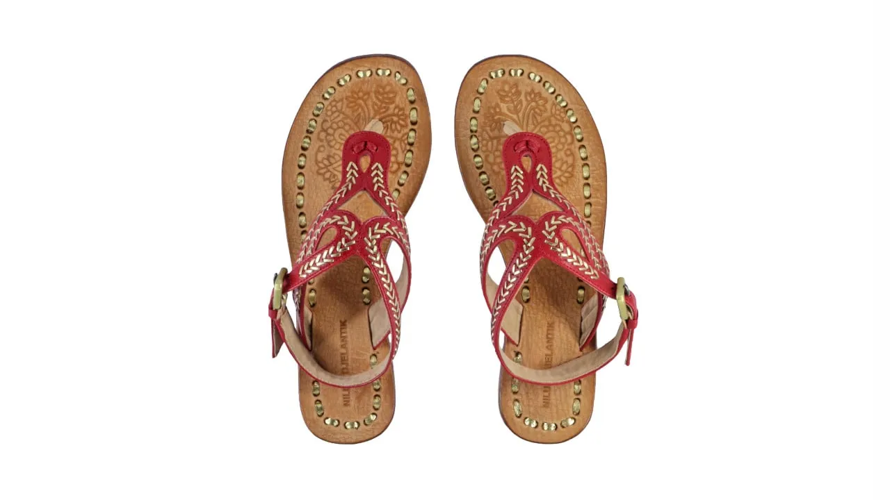 Agra 20mm Flats - Rot & Gold