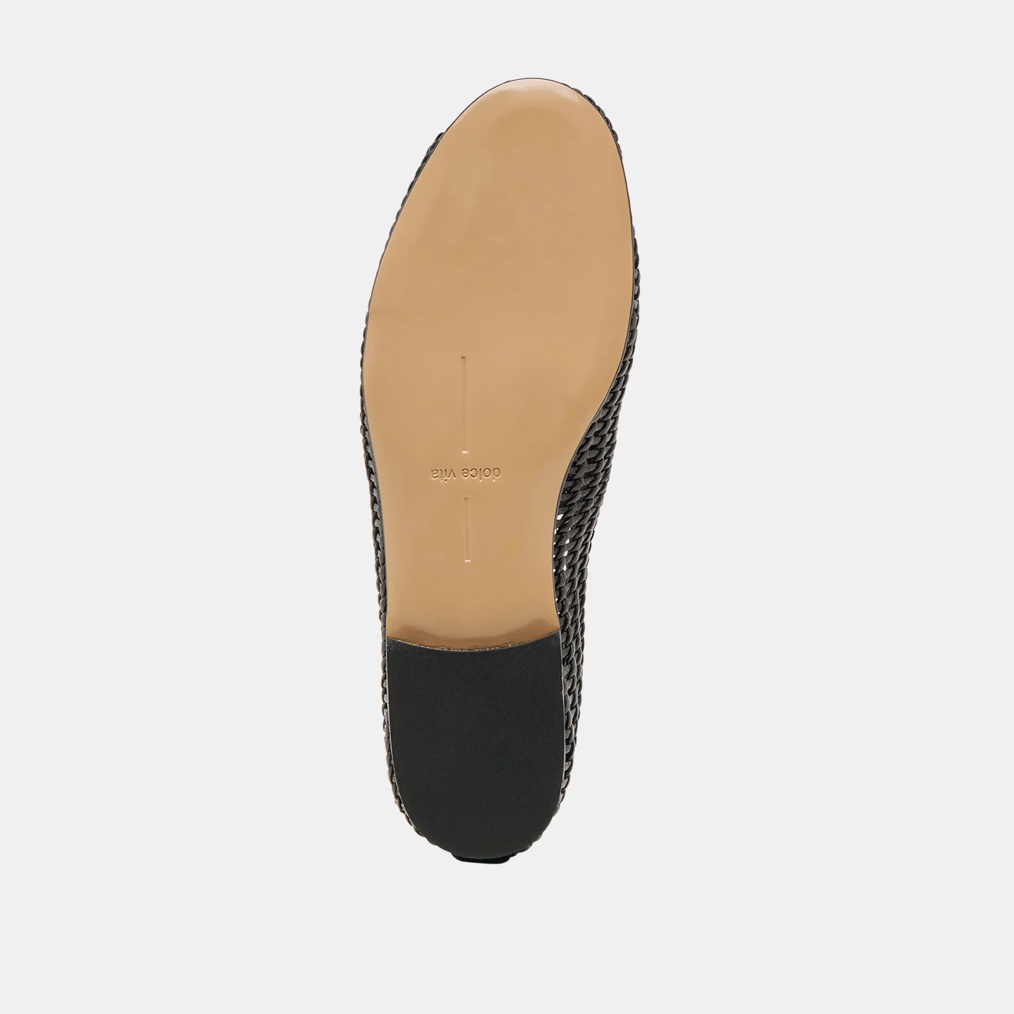ARMOND FLATS SCHWARZ GEWEBTES LEDER