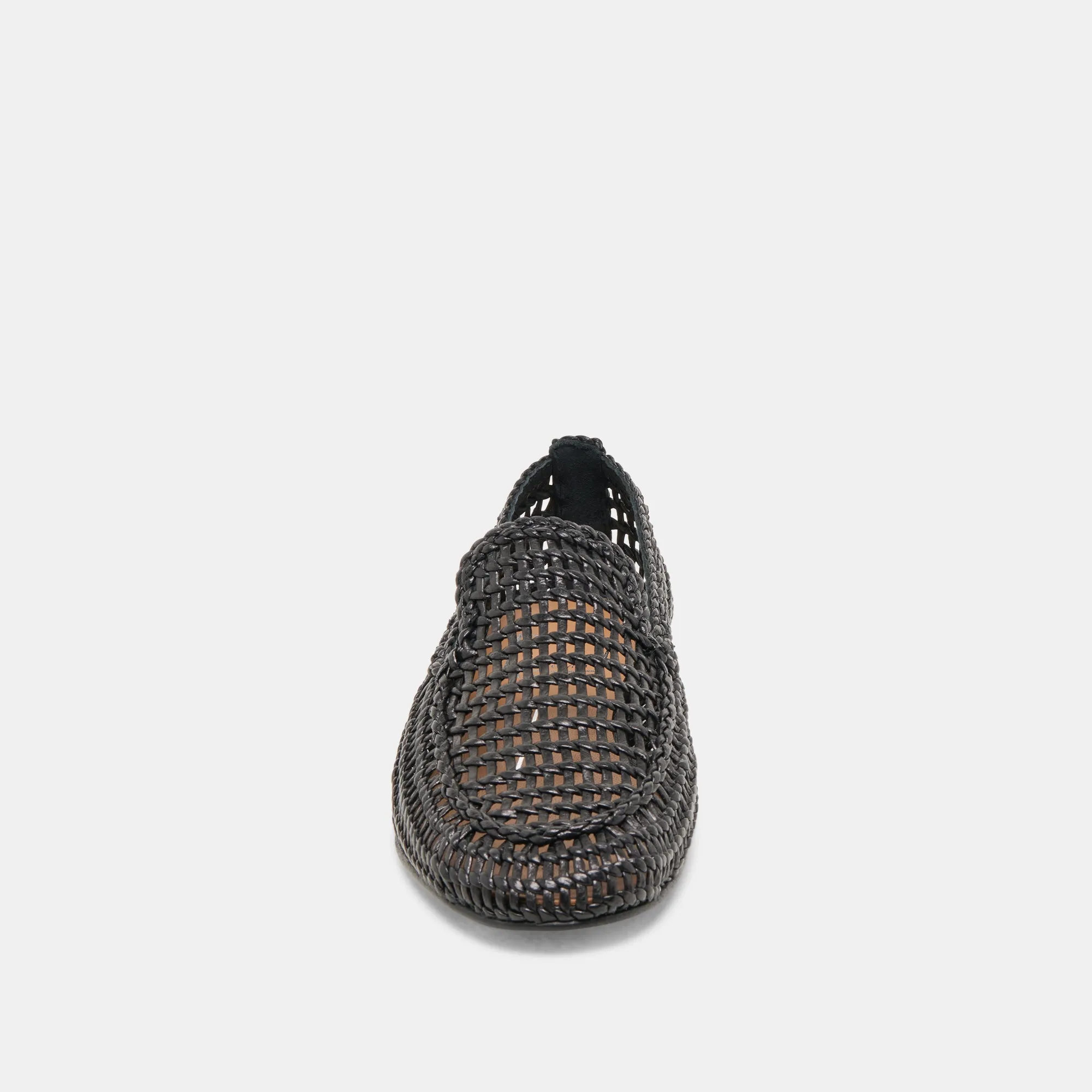 ARMOND FLATS SCHWARZ GEWEBTES LEDER