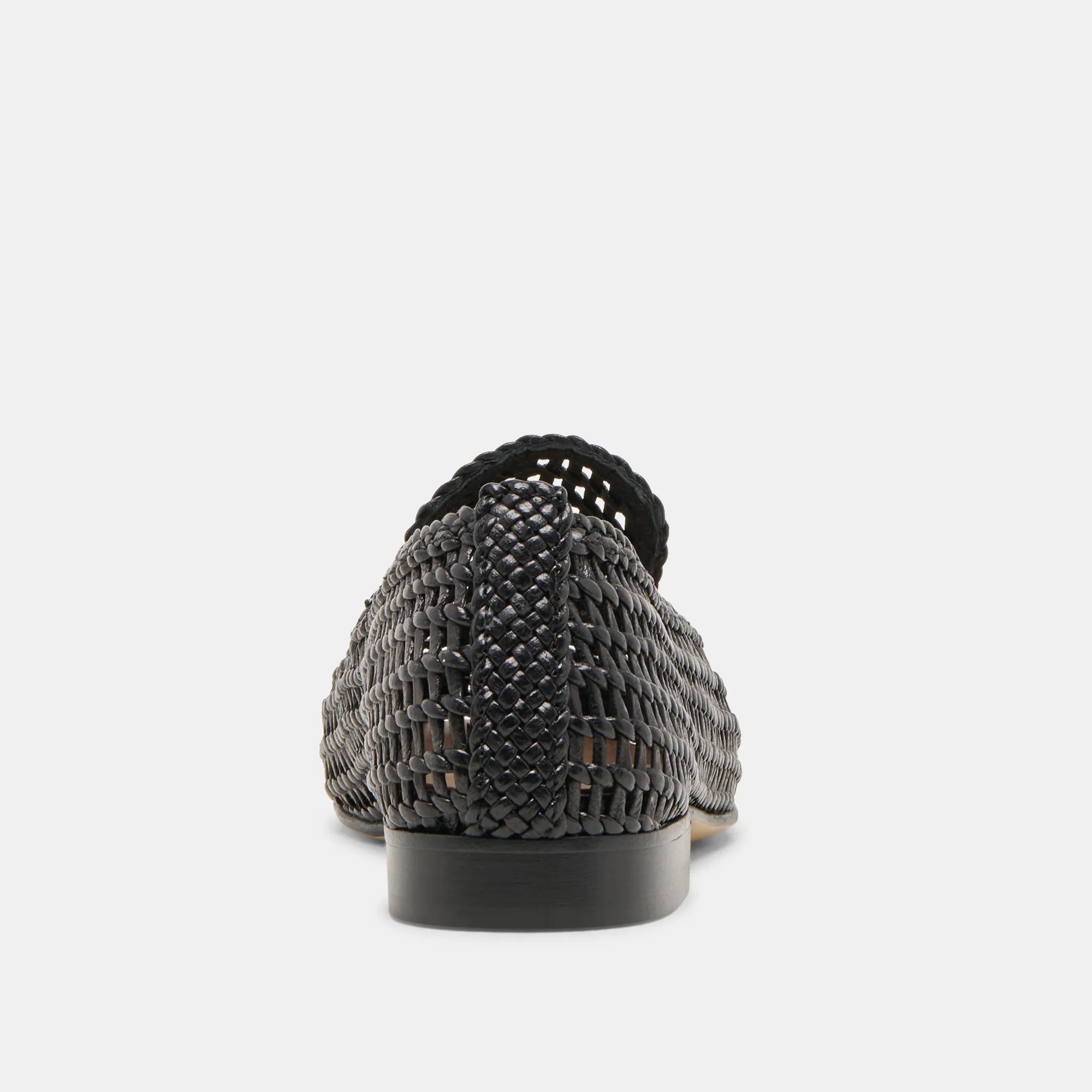 ARMOND FLATS SCHWARZ GEWEBTES LEDER