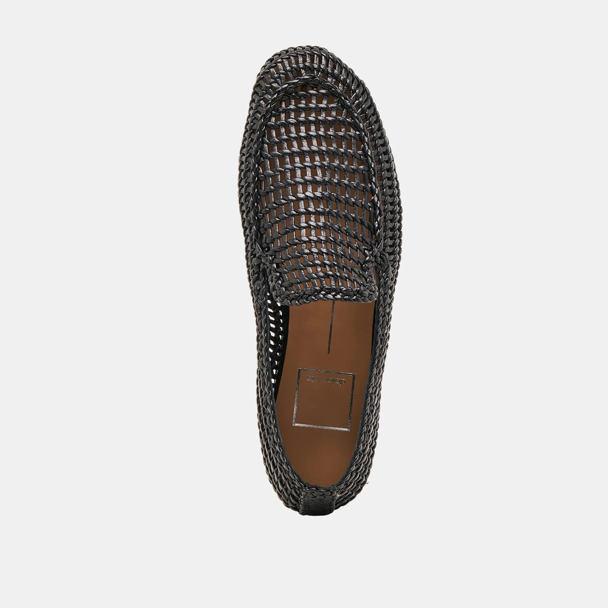 ARMOND FLATS SCHWARZ GEWEBTES LEDER