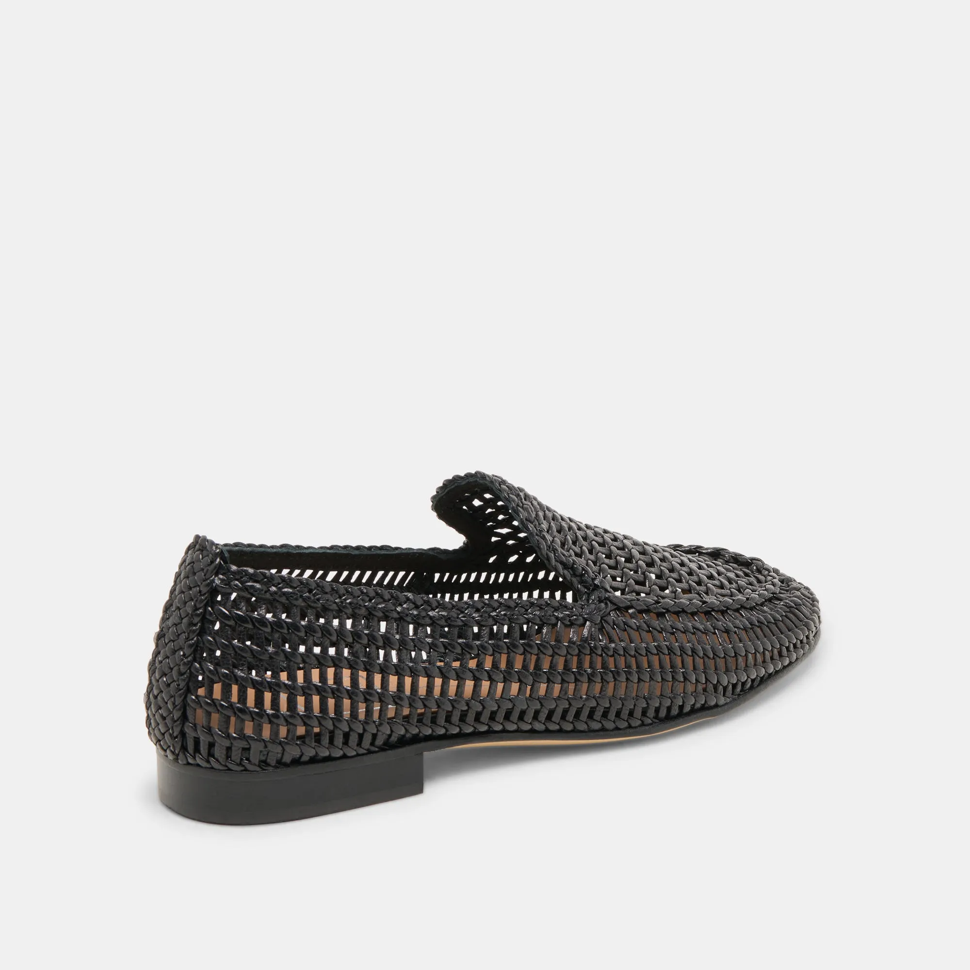 ARMOND FLATS SCHWARZ GEWEBTES LEDER