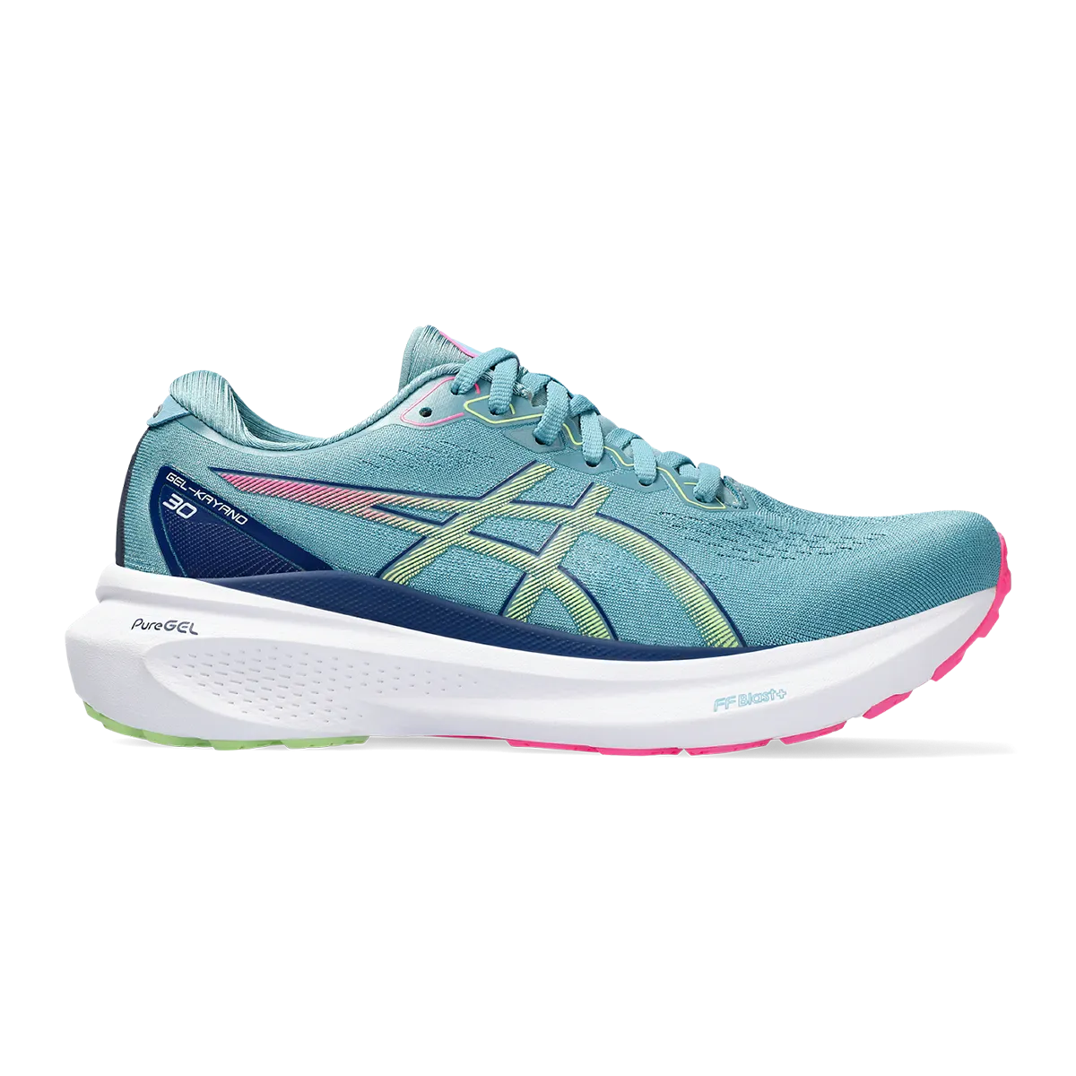Asics Gel Kayano 30 - Grau Blau - Limettengrün