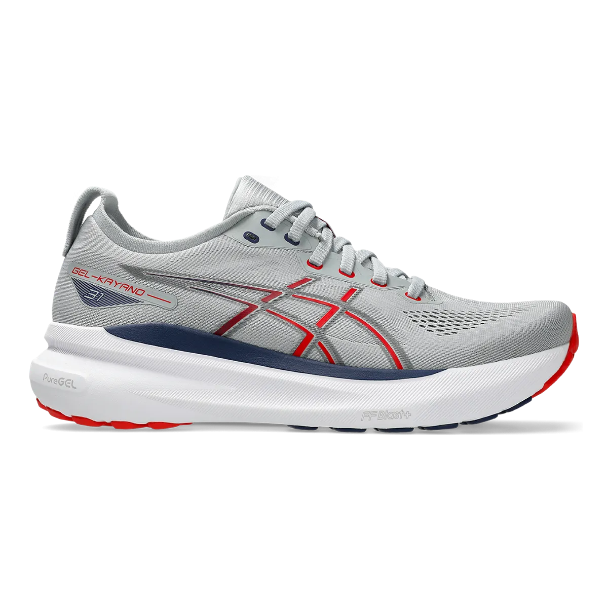 Asics Gel Kayano 31 - Piemont Grau - Feuerrot