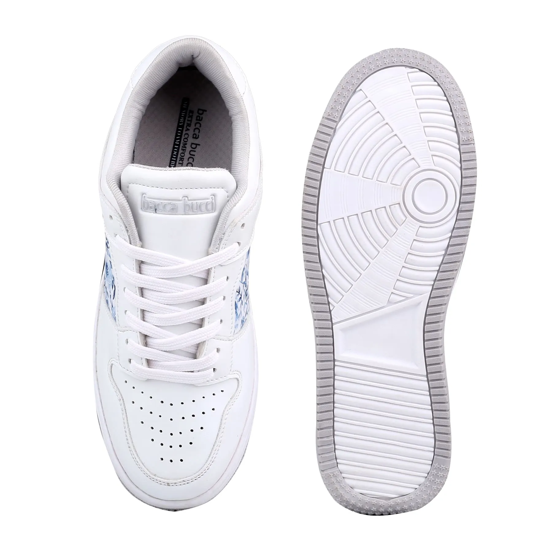 Bacca Bucci BLISS Low Top Flache Sohle Mode Damen Sneakers mit Digitaldruck