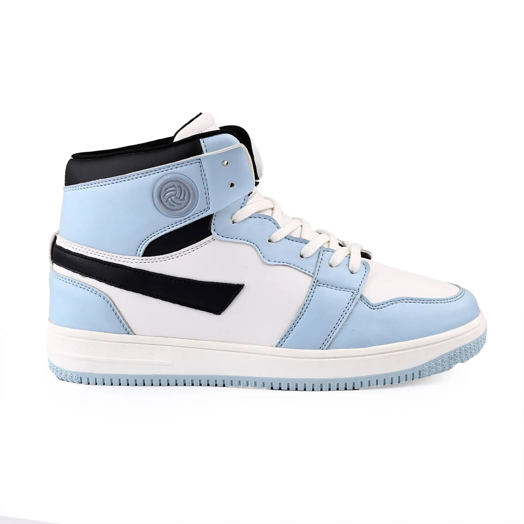 Bacca Bucci Femme High-Top Harmony Sneakers—Elegante Pastellblaue und Rosafarbene Damen-Schnürschuhe