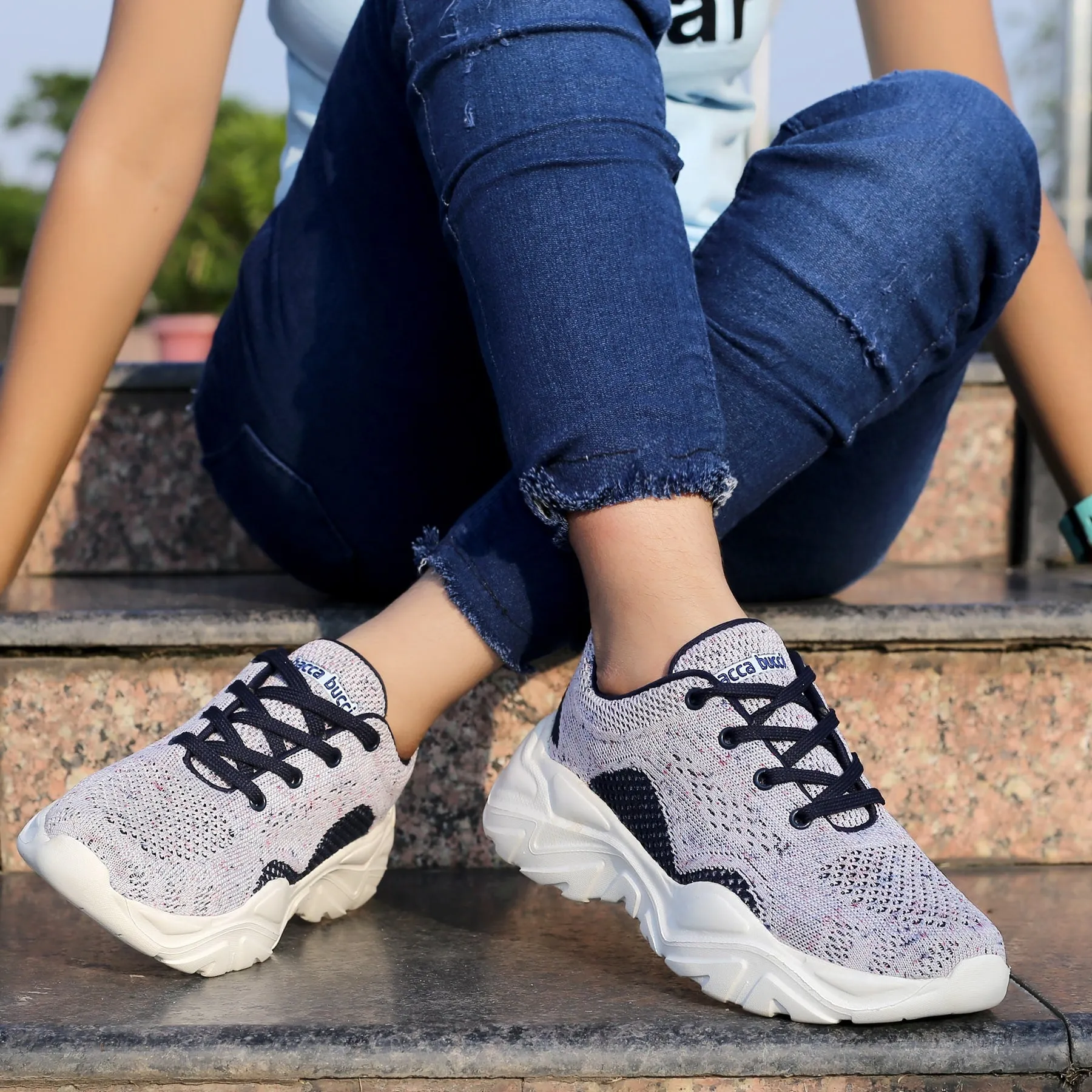 Bacca Bucci Damen CHARLOTTE Low-Top Plateau Chunky Mode Sneaker