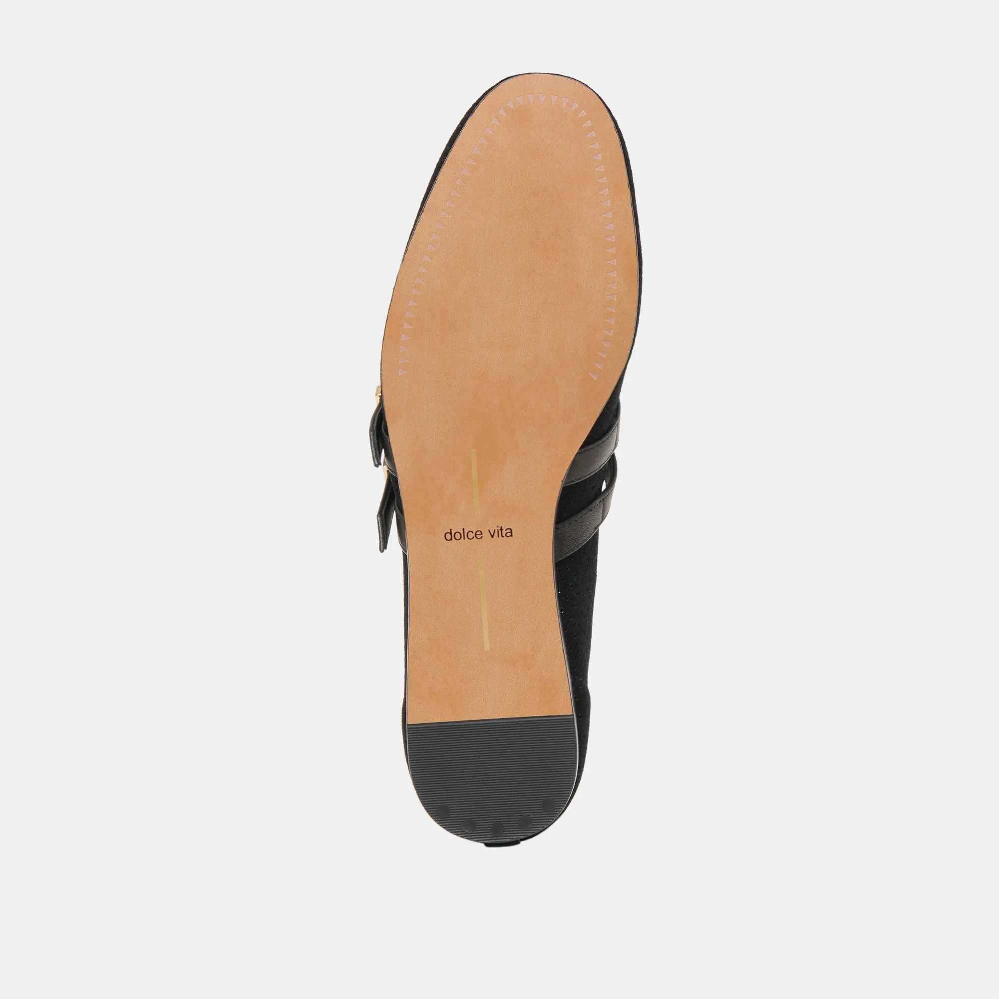 BAYLEE BALLETTFLATS ONYX PERFORIERTES WILDLEDER