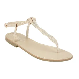 Beige Flache Schuhe