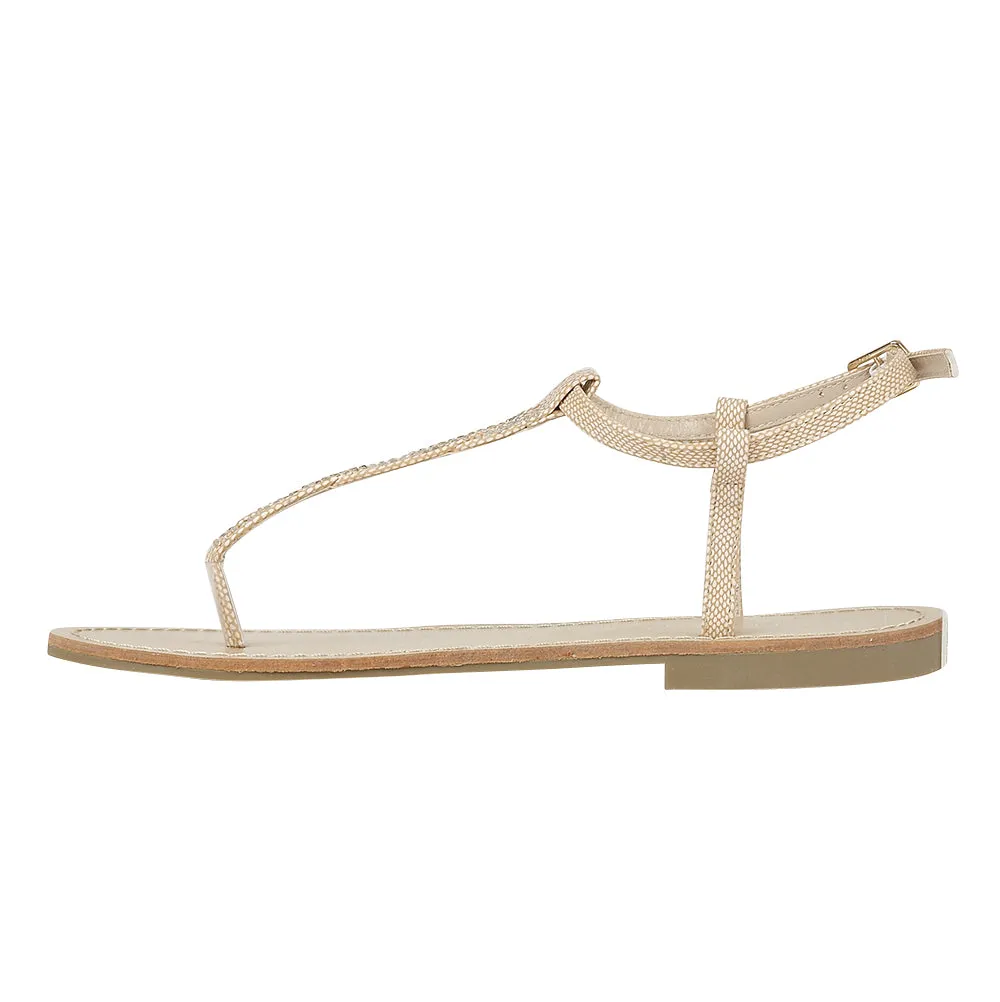 Beige Flache Schuhe