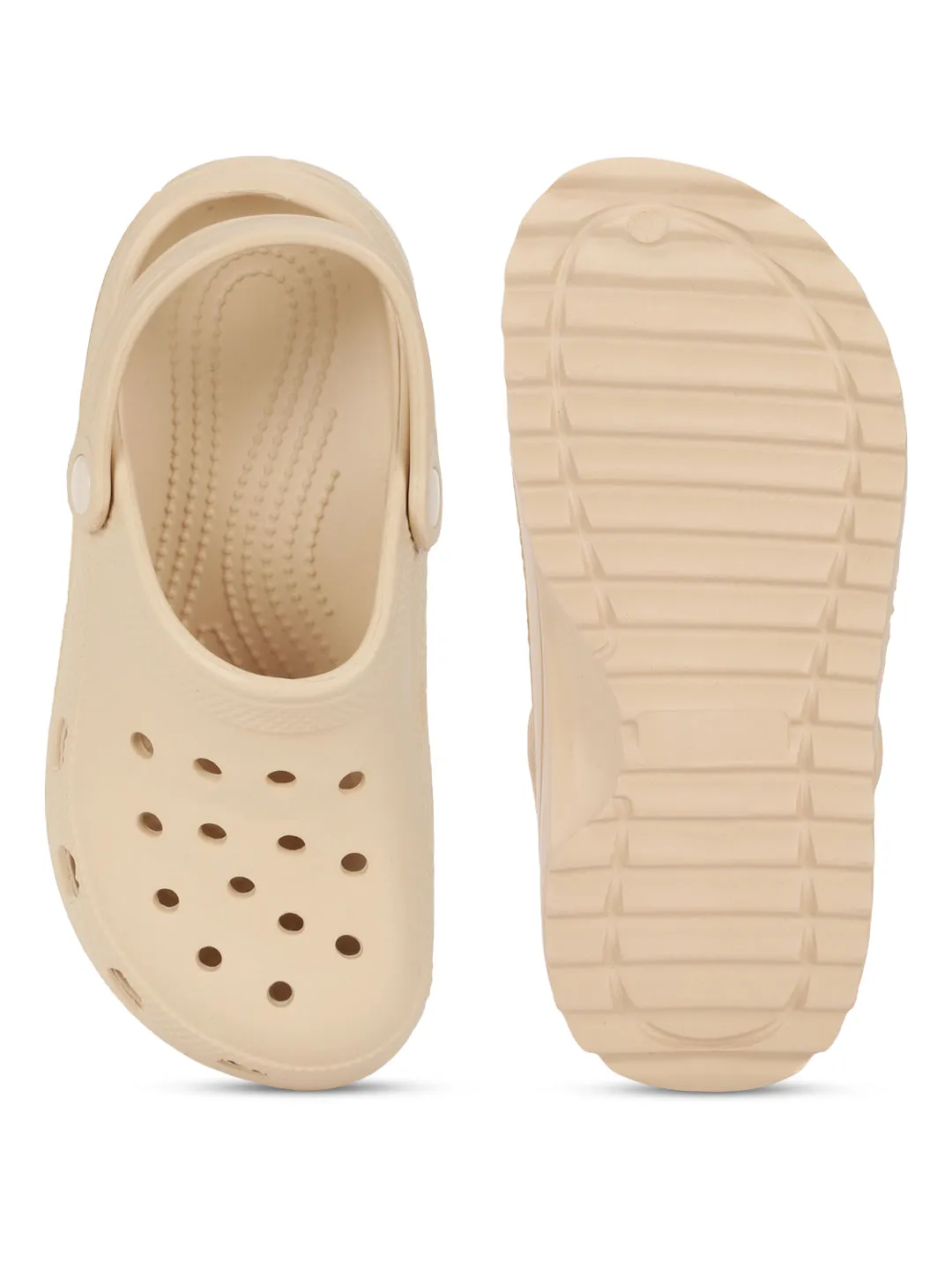 Beige PU Schlupf-Croc-Flats (TC-EZ0129-01-BEIG)