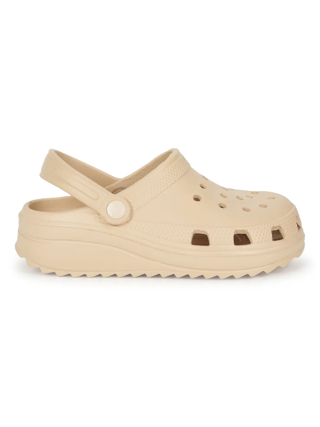 Beige PU Schlupf-Croc-Flats (TC-EZ0129-01-BEIG)