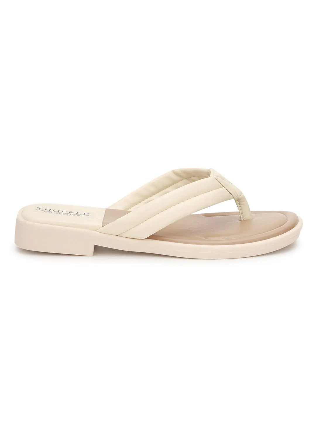 Beige PU Schlupf-Slipper (TC-RS3593-BEIG)
