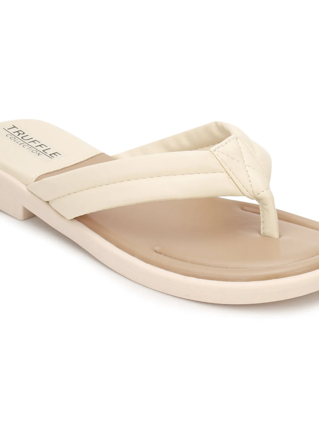 Beige PU Schlupf-Slipper (TC-RS3593-BEIG)