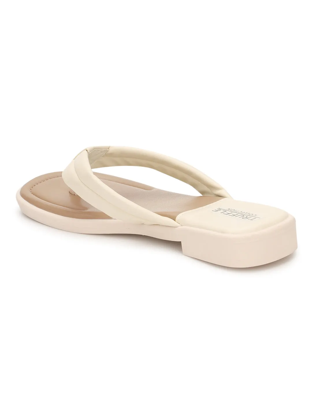 Beige PU Schlupf-Slipper (TC-RS3593-BEIG)