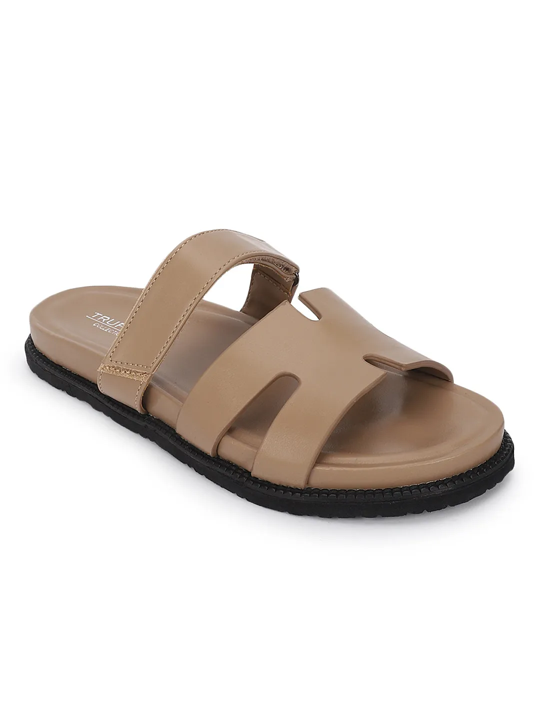 Beige PU Schlupf-Slipper (TC-ST12ORRY-BEIG)