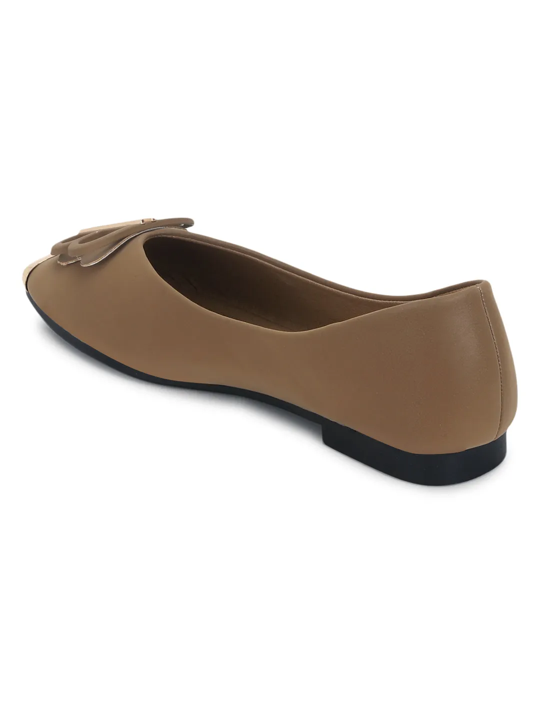 Beige PU Slip-On Stilvolle Ballerinas (TC-RS3646-BEIG)