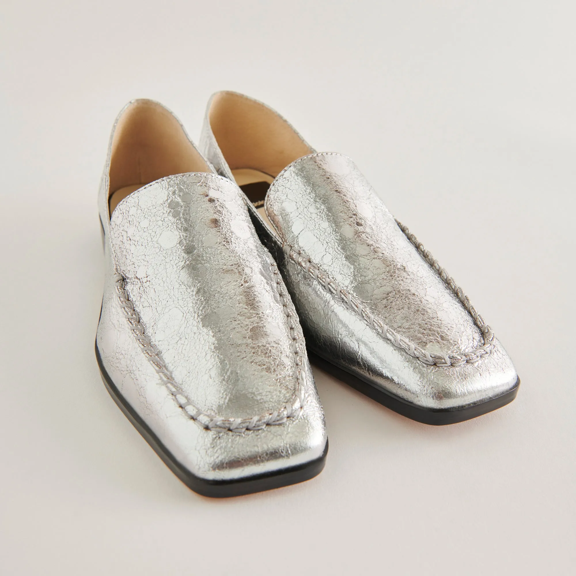 BENY FLATS SILBER ANTIKE LEDEROPTIK