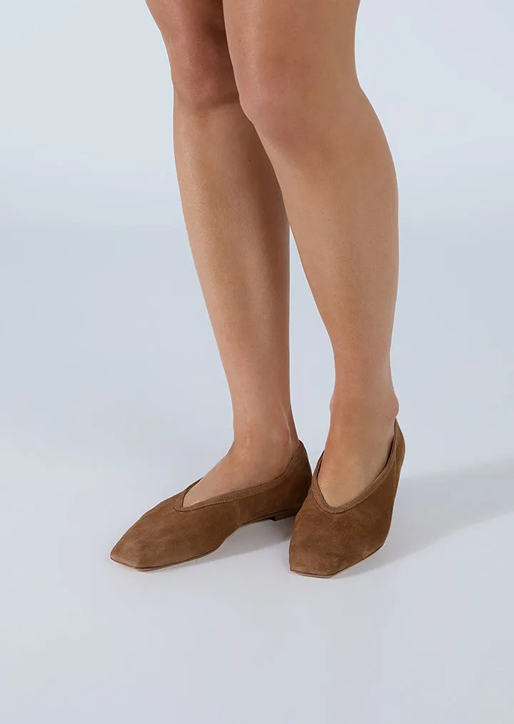 Bianca Wildleder in Taupe