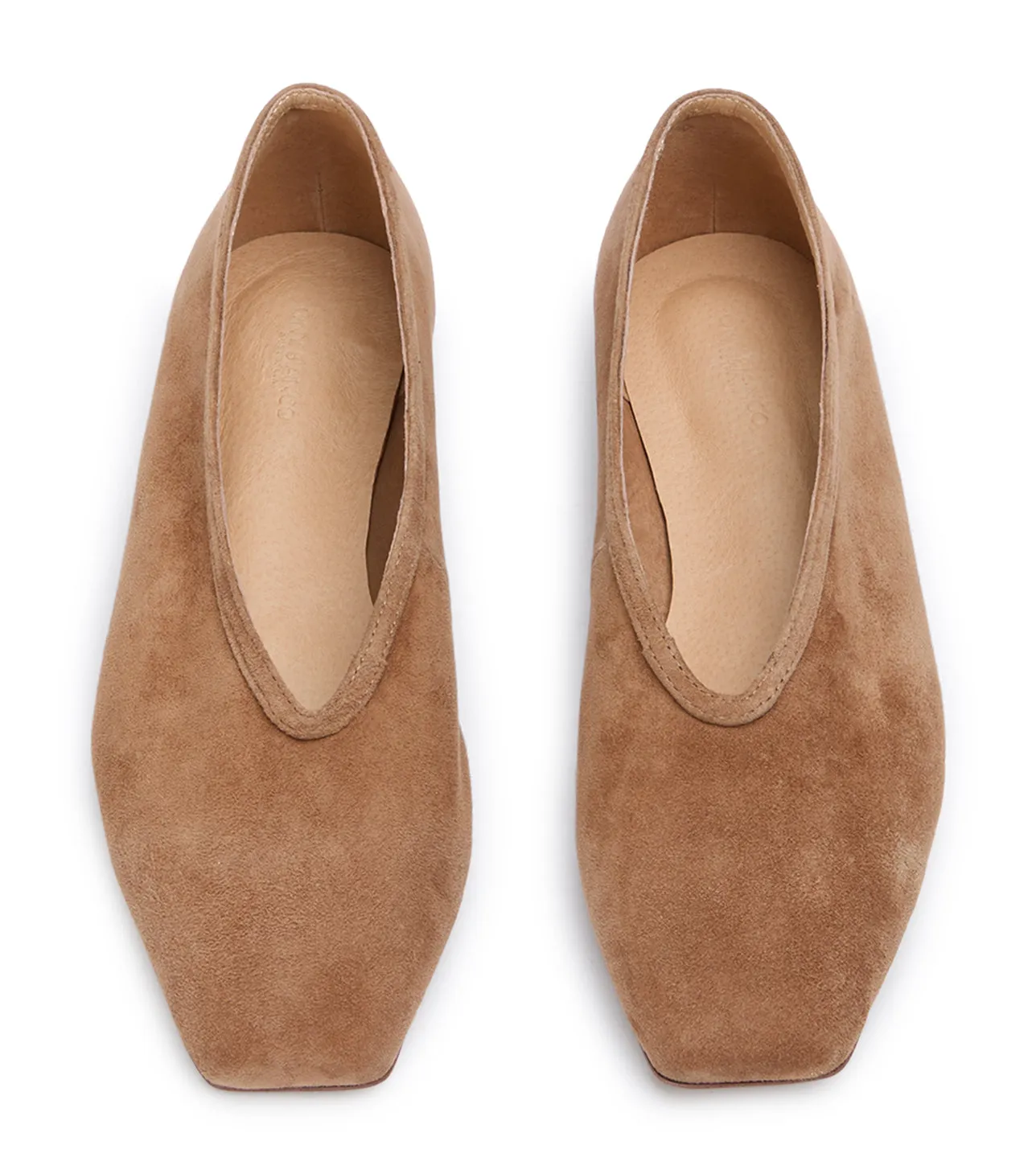 Bianca Wildleder in Taupe
