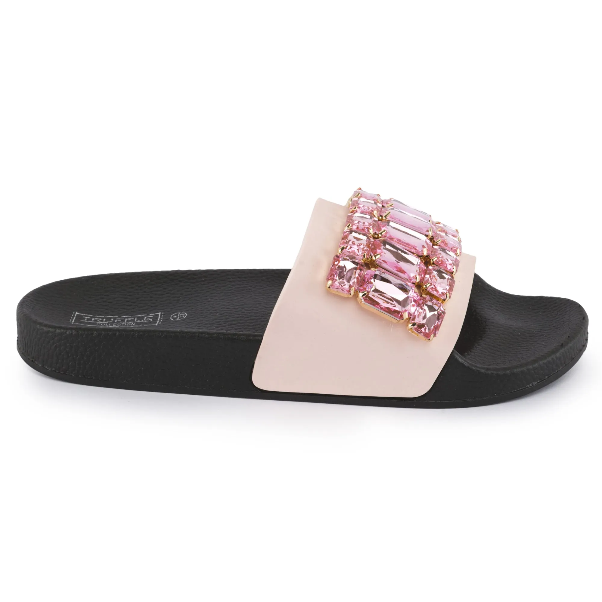 Black Pink Verzierte Flache Slider
