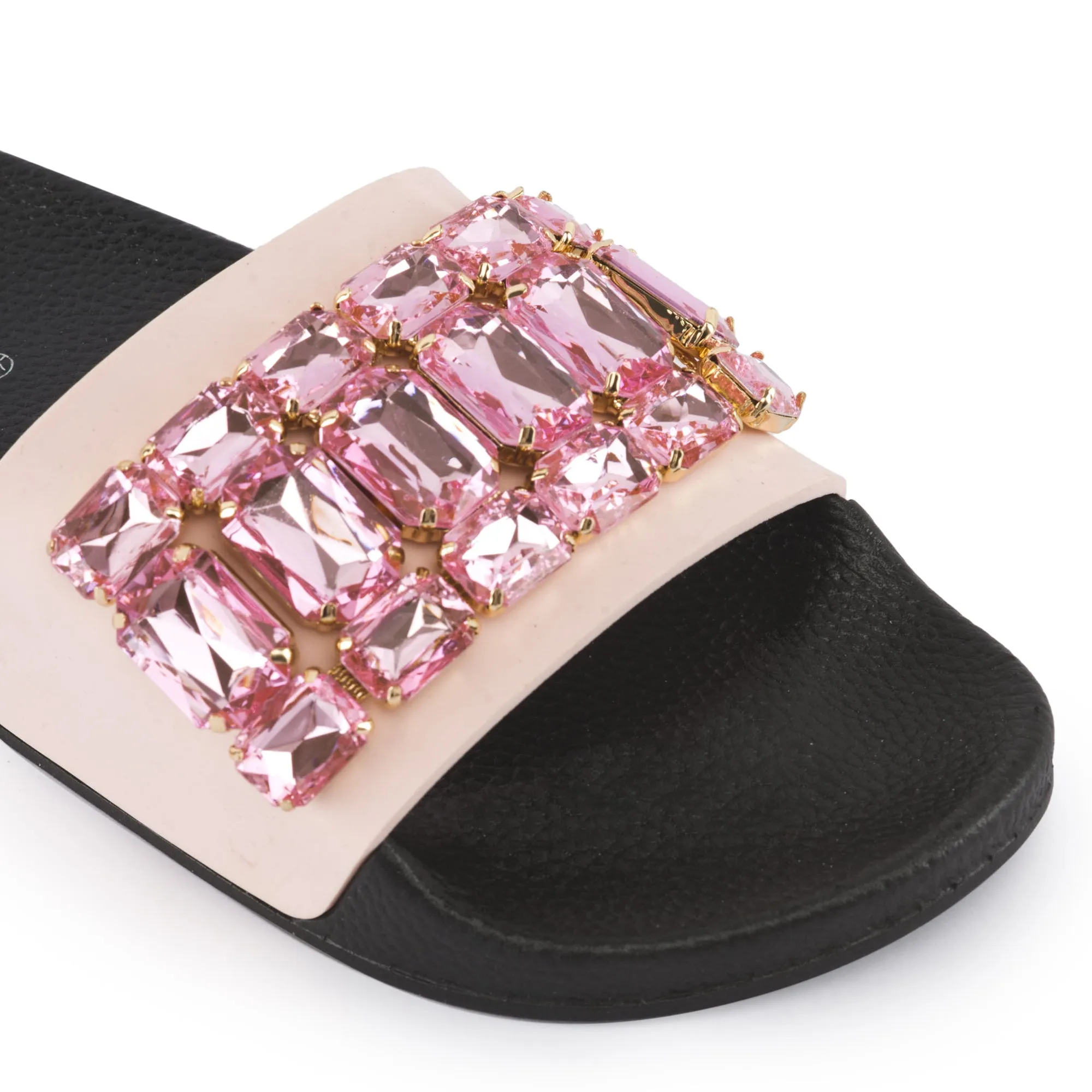 Black Pink Verzierte Flache Slider