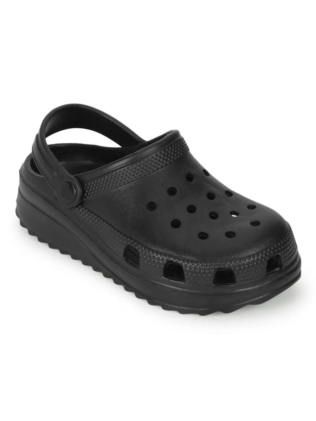 Schwarze PU Slip-On Croc Flats (TC-EZ0129-01-BLK)
