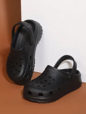 Schwarze PU Slip-On Croc Flats (TC-EZ0129-01-BLK)
