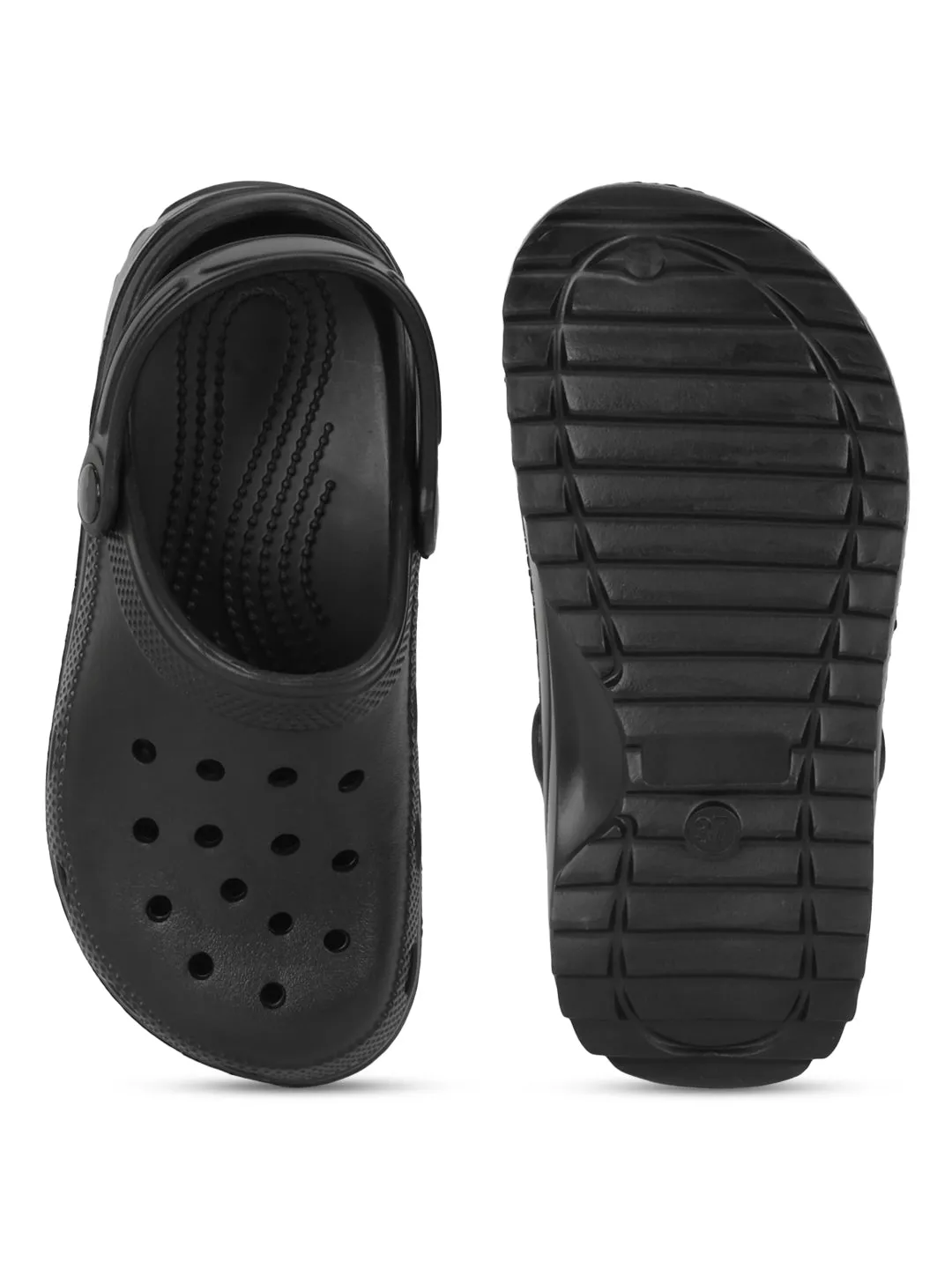 Schwarze PU Slip-On Croc Flats (TC-EZ0129-01-BLK)