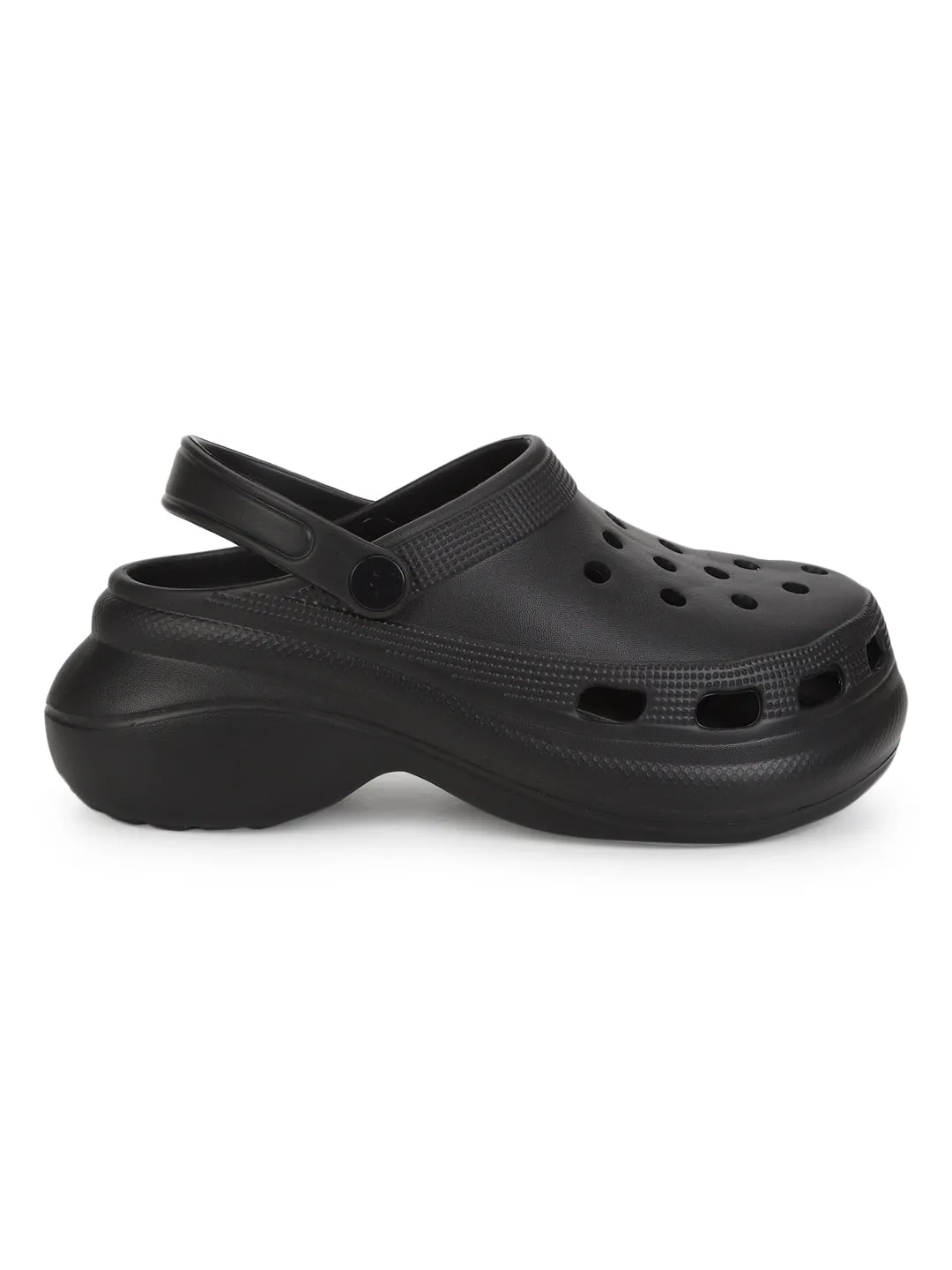 Schwarze PU Slip-On Croc Flats (TC-RS3479-BLK)
