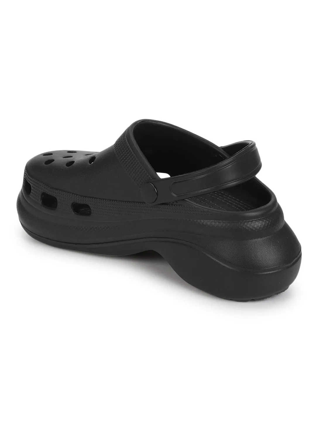 Schwarze PU Slip-On Croc Flats (TC-RS3479-BLK)