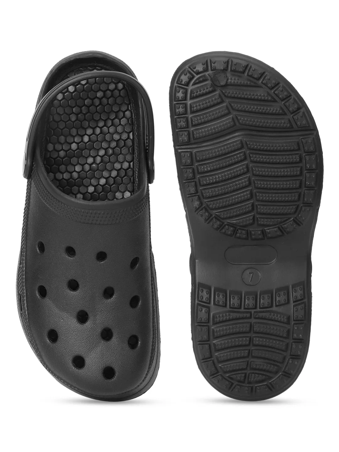 Schwarze PU Slip-On Croc Flats (TC-RS3581-BLK)