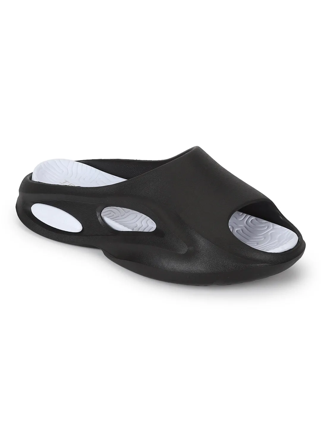 Schwarze PU-Slip-On-Flats (TC-FONDA1-BLK)