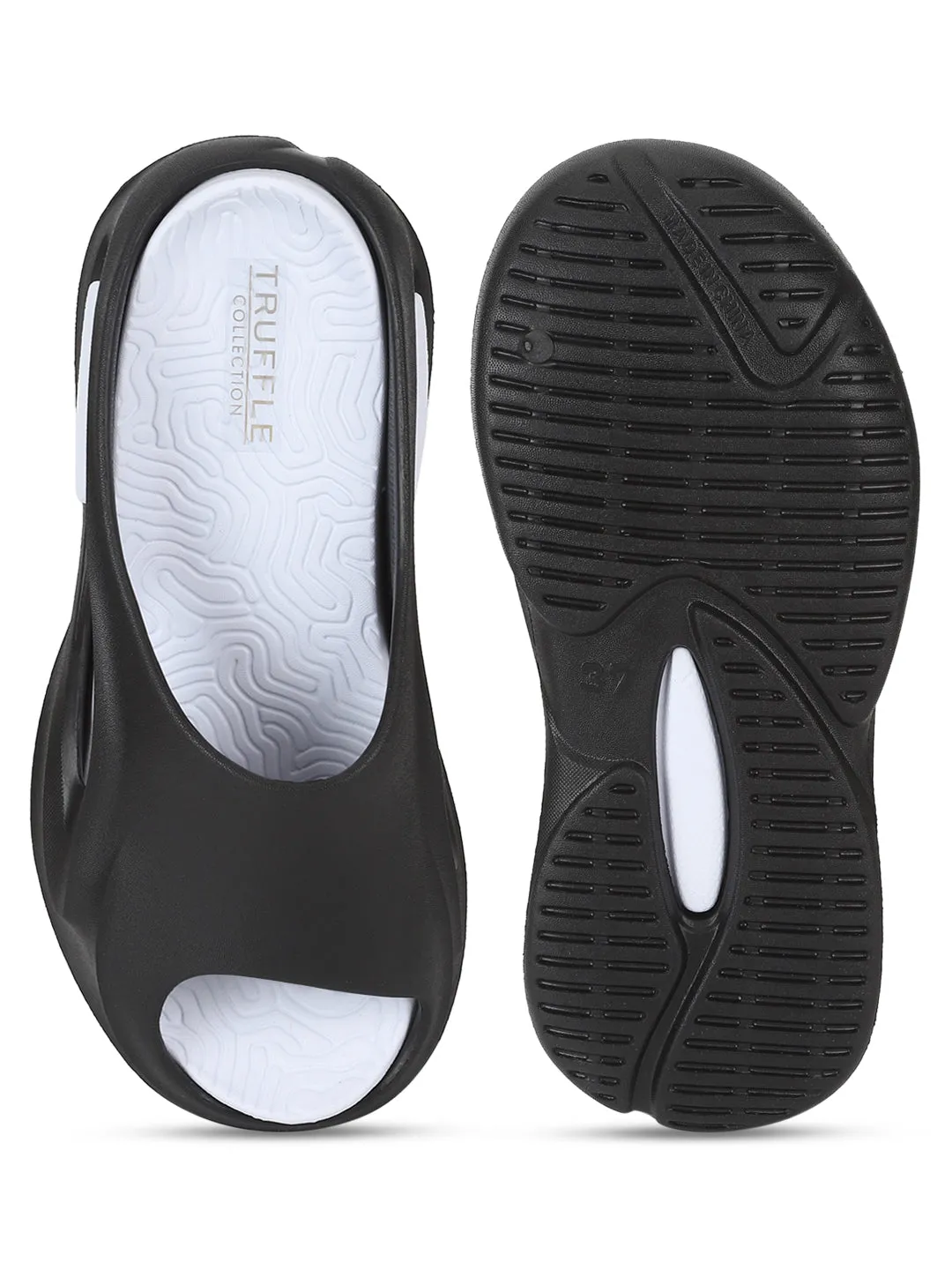 Schwarze PU-Slip-On-Flats (TC-FONDA1-BLK)