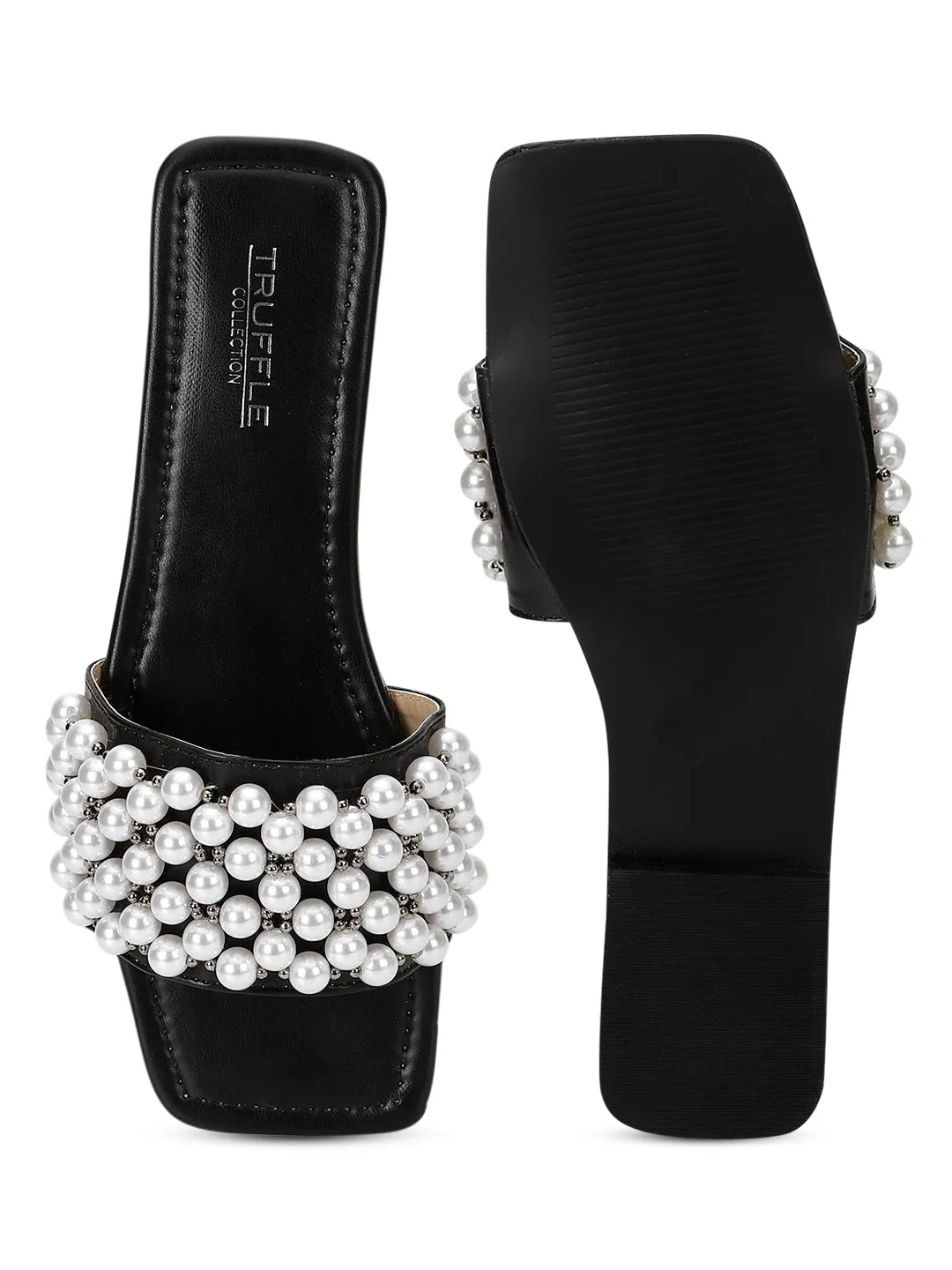 Schwarze PU-Schlupfschuhe (TC-KL004-BLK)