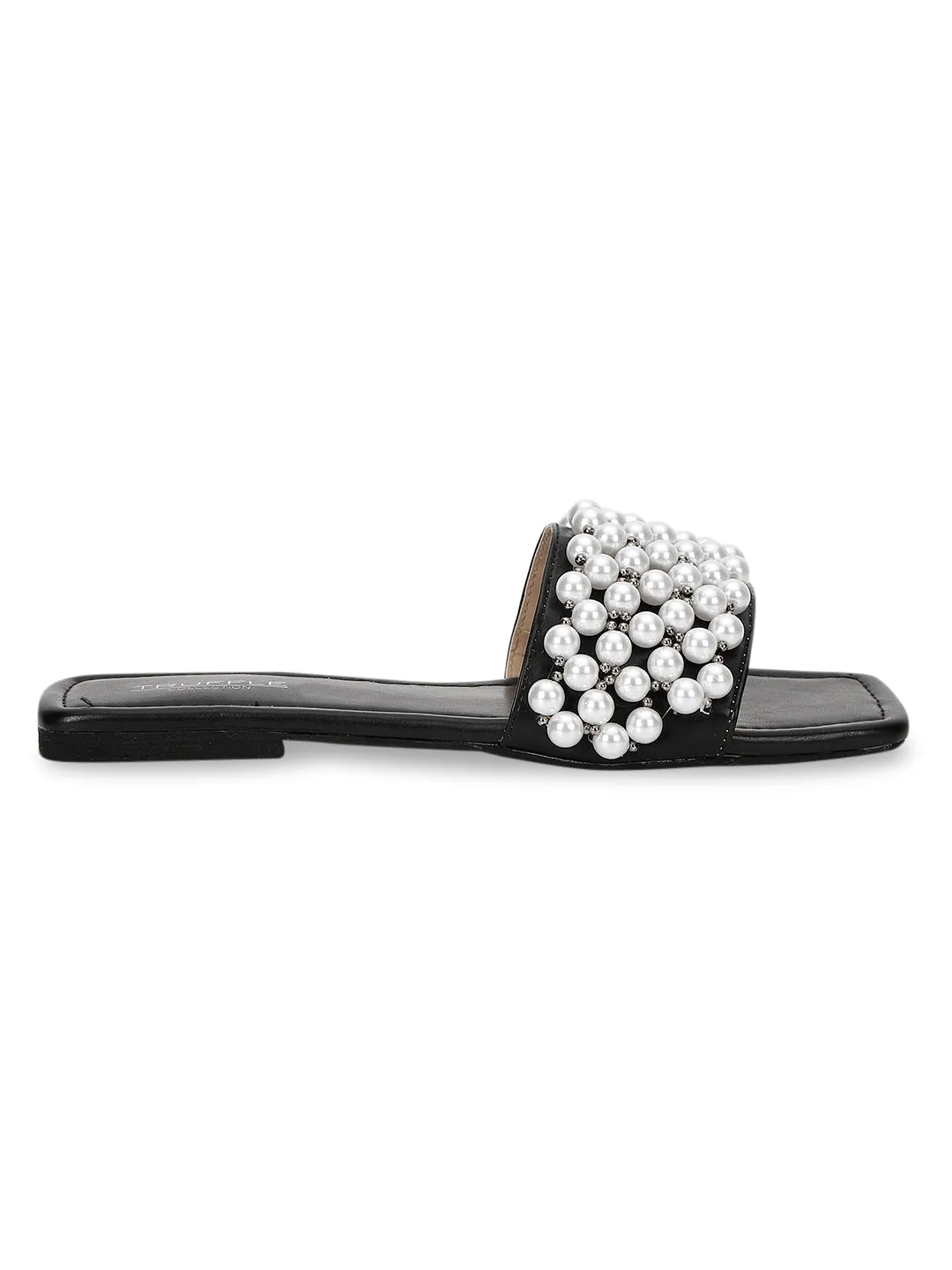 Schwarze PU-Schlupfschuhe (TC-KL004-BLK)