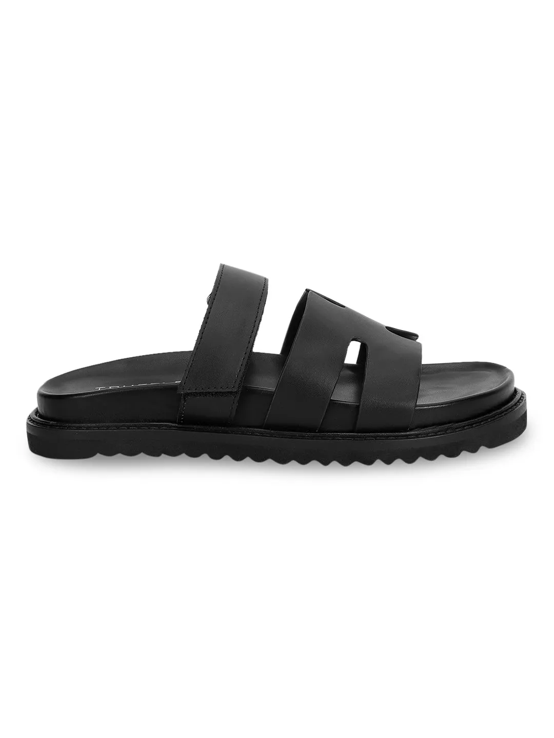 Schwarze PU-Slip-On-Flats (TC-OS-0301-BLK)