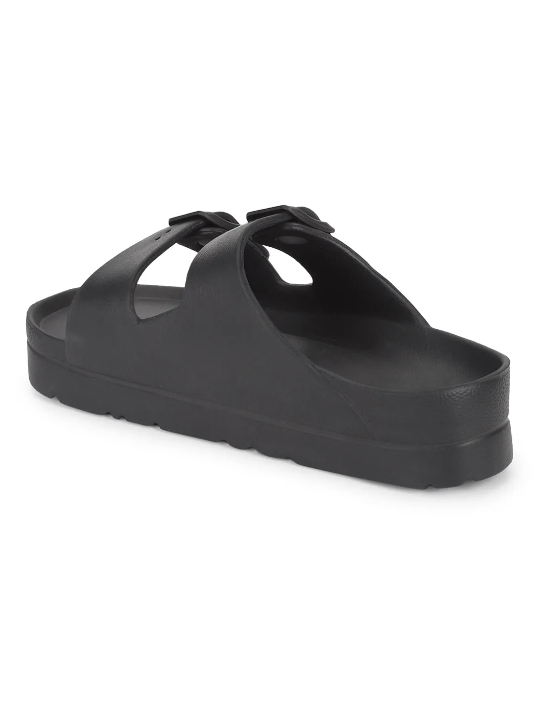 Schwarze PU-Slip-On-Flats (TC-ROME1-BLK)