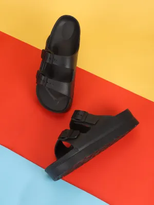Schwarze PU-Slip-On-Flats (TC-ROME1-BLK)