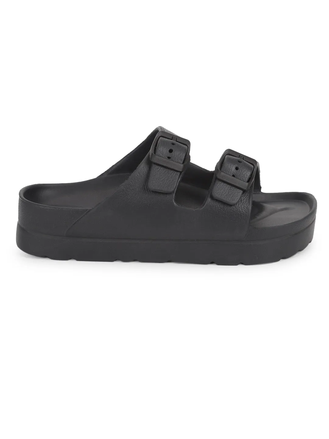Schwarze PU-Slip-On-Flats (TC-ROME1-BLK)