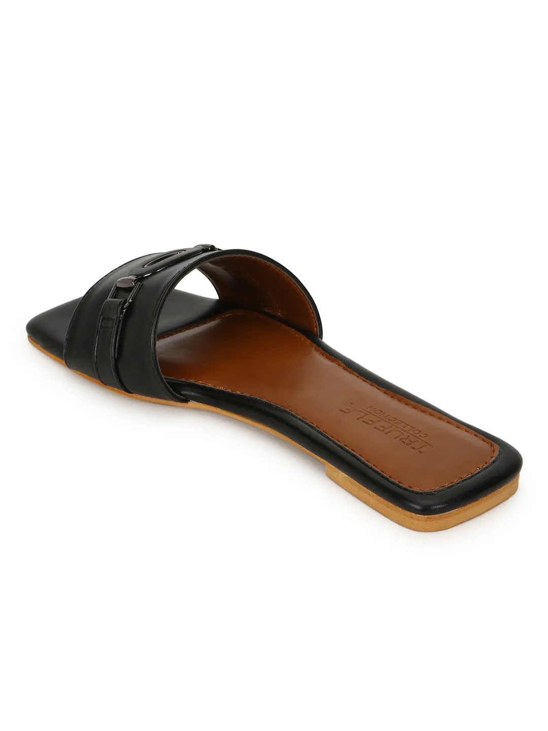 Schwarze PU-Schlupfschuhe (TC-ST-006-BLK)