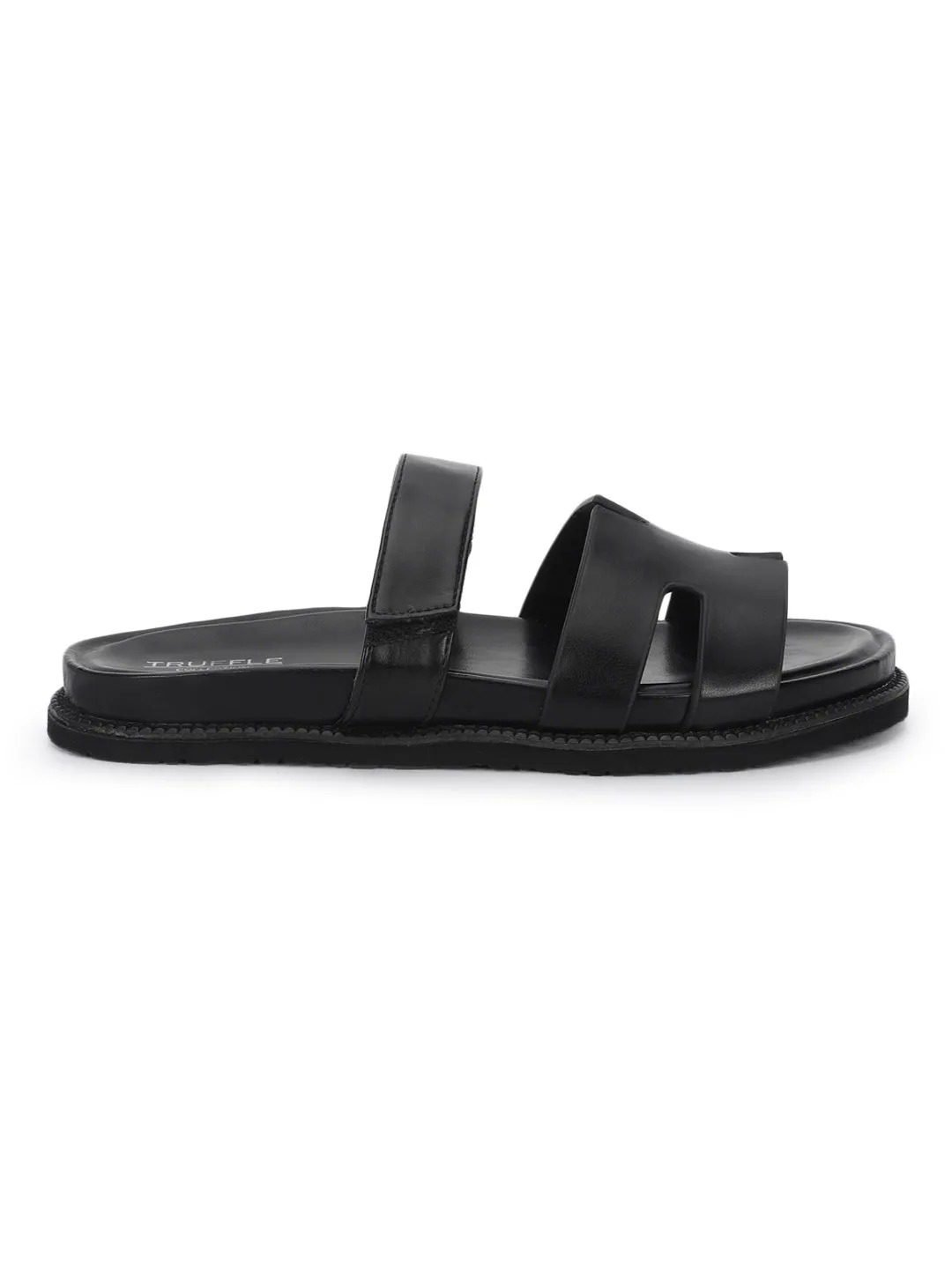 Schwarze PU-Slip-On-Flats (TC-ST12ORRY-BLK)