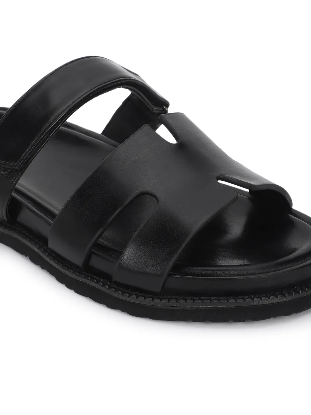 Schwarze PU-Slip-On-Flats (TC-ST12ORRY-BLK)
