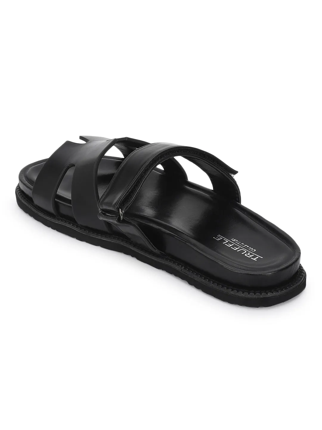 Schwarze PU-Slip-On-Flats (TC-ST12ORRY-BLK)