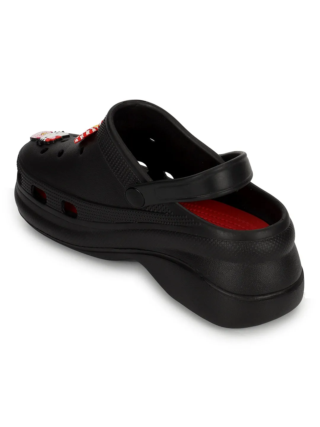 Schwarze stylische Schlupf-Clogs für Damen (TC-LCLOG5-BLK)